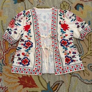 Floral Print Kimono Blouse